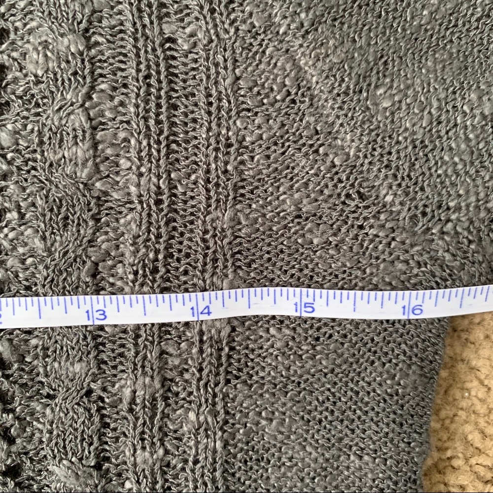 KENSIE | Gray Open Weave Sweater - Picture 9 of 9